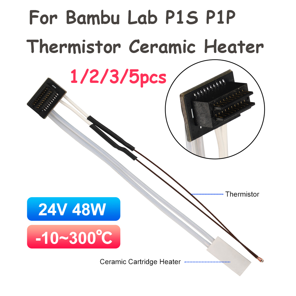 Ceramic Heat Emitter - Verwarmingsbuis keramische cartridge 24V 48W thermistor