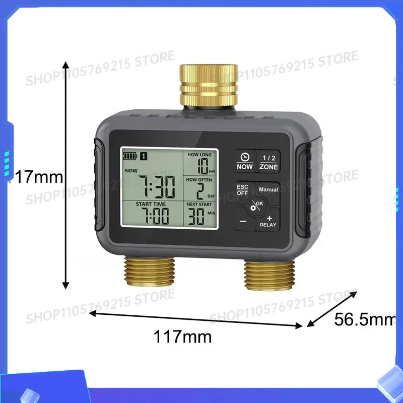 Timer Dual Outlet - Slimme watercontroller irrigatietimer voor tuin Waterdichte