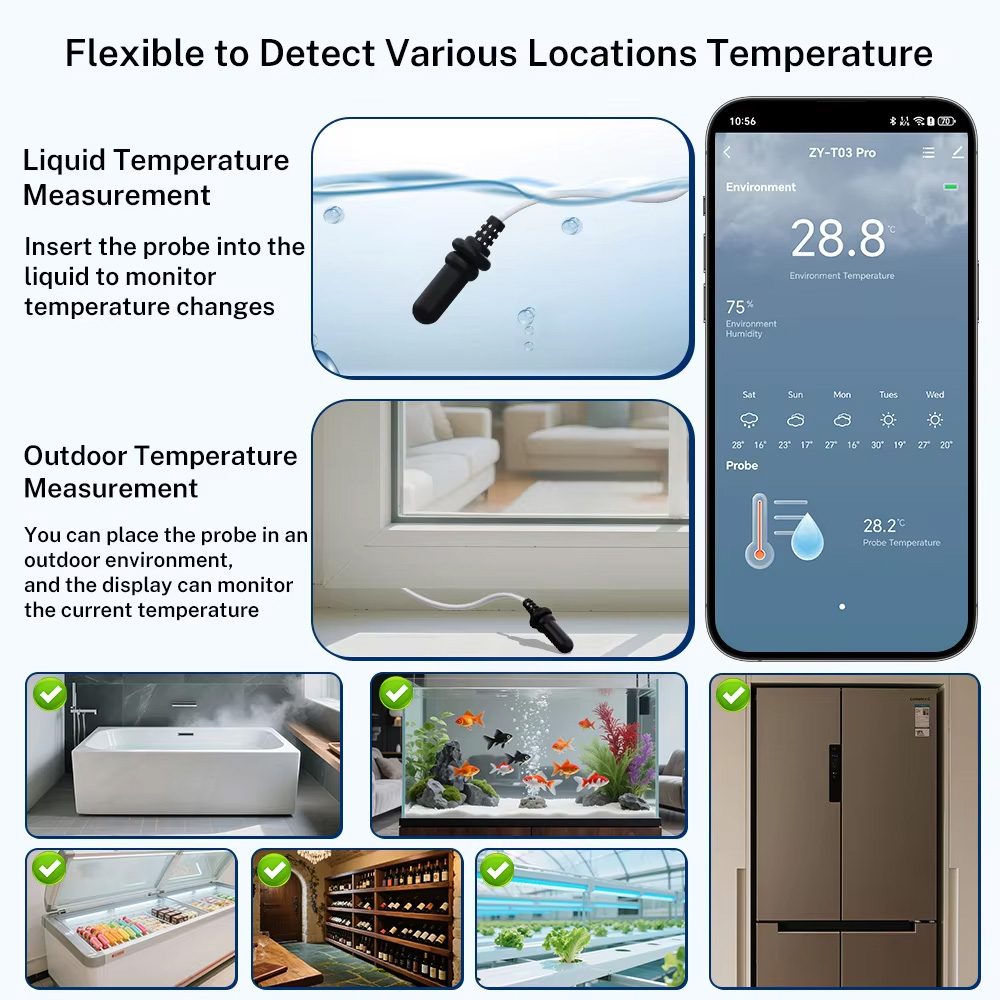 Externe waterdichte temperatuu - Digital Hygrometer Probe recensie en prijs