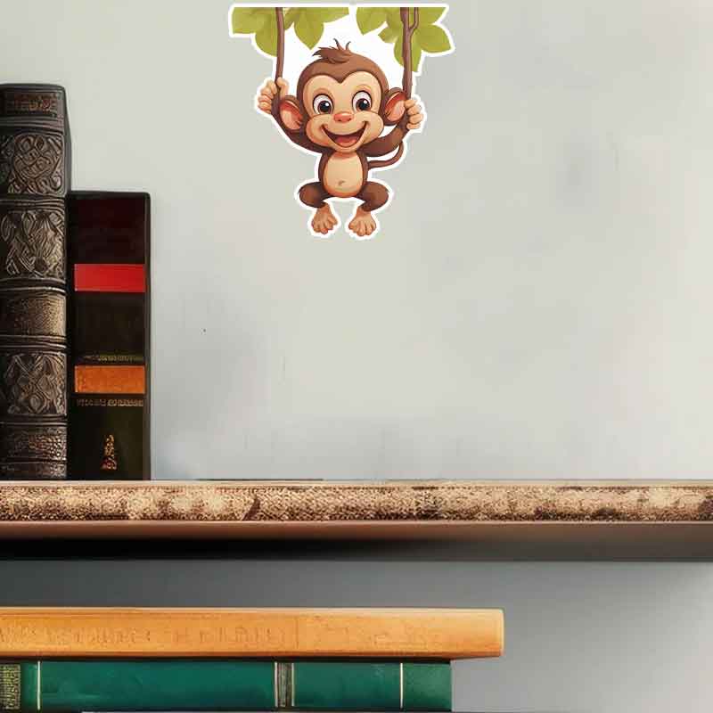 Schattige kleine aap woonkamer - Pvc Panel Background recensie en prijs