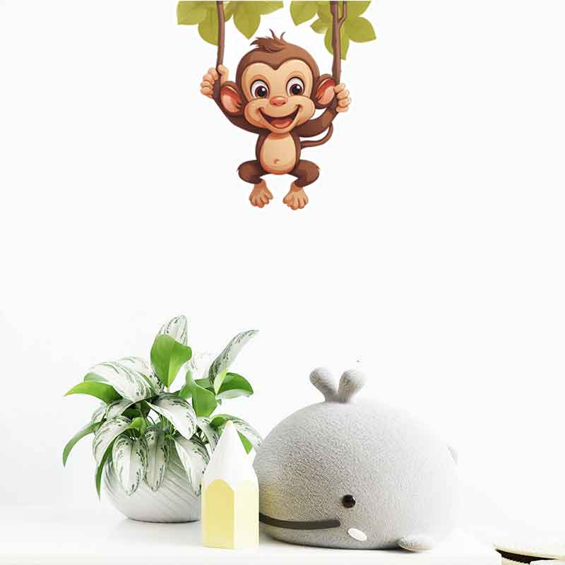 Schattige kleine aap woonkamer - Pvc Panel Background recensie en prijs
